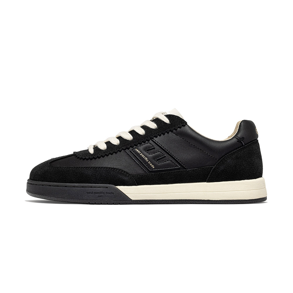 DIEGO SP Black Beluga leather and suede soccer-inspired sneaker
