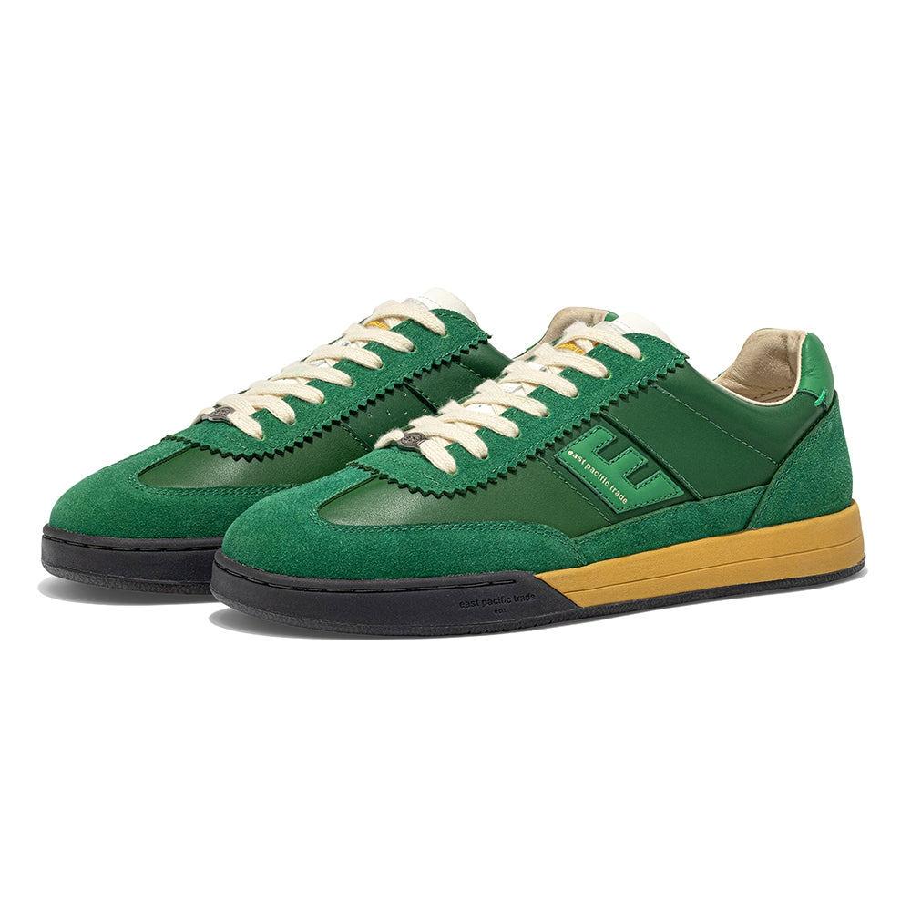 Side view of DIEGO SP Green D. Green tonal green trainer